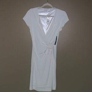 New York & Company Chic White Midi Dress